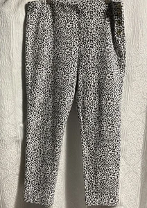 Damas Michael Kors Negro y Blanco Elastizado Cintura Elástica Pull On Pantalones al Tobillo XL - Imagen 1 de 12