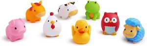 Munchkin Floating Farm Animal Themed Rubber Bath Squirt Toys for Baby, Pack of 8 - Picture 1 of 12