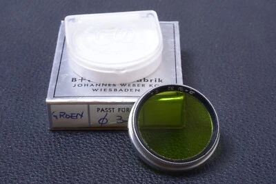 ✅ B & W SCHNEIDER GREEN 3X 32MM FILTER GENUINE LENS OR CAMERA PUSH BOXED 103-4 - Image 1 of 2