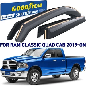 Rain Guards Vent Visors Shade for 2019-2025 Dodge Ram Quad Cab 1500 Classic - Picture 1 of 7