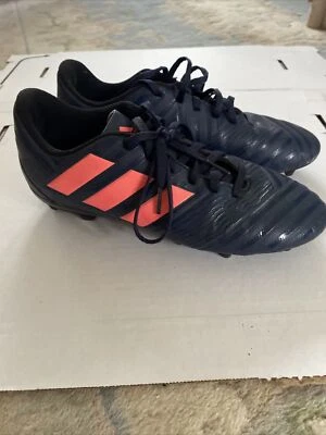 Adidas Womens Indoor Soccer Shoes SPG 753001 Navy Neon Leather Gum Bottoms 2017 - Image 1 of 4