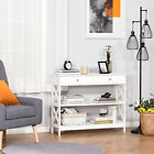 Console Table Sofa Desk W/ Shelves Drawers For Living Room Entryway Bedroom
