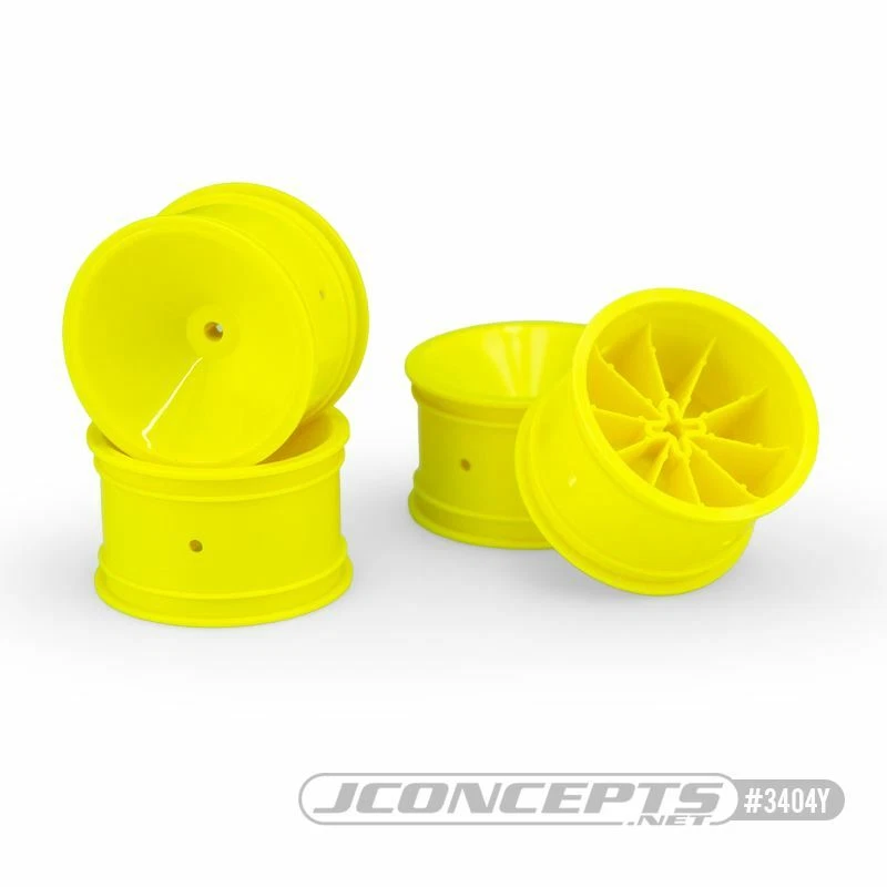 J Concepts - Mono 2.2" Rear Wheel for RC10, Yellow, 4pcs - Image 1 of 1