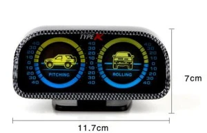 CAR METER / INCLINOMETER (PITCH & ROLL) GAUGE METER JEEP 4 X 4 CAR VEHICLES - Picture 1 of 6