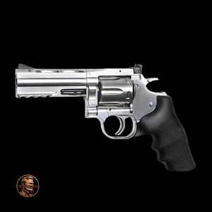 Dan Wesson 715 4" Pellet Revolver, Silver .177 - Picture 1 of 2