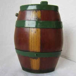 6,5" antico secchio vintage in legno tascabile fusto mensa botte vasca, legno - Foto 1 di 9