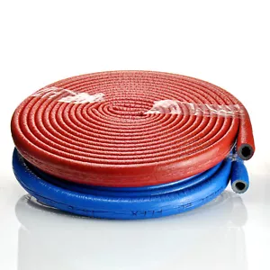10m Isolierschlauch ROT BLAU PEX Verbundrohr Rohrschutz Isolierung 15mm - 35mm - Bild 1 von 9