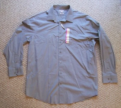 Merona Tailored Collection Men's Gray Long Sleeve Shirt NWT Slim Fit XXL - Image 1 of 4