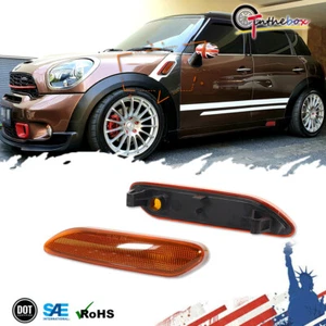 Par de luces marcadoras laterales delanteras izquierda derecha ámbar para MINI Cooper R60 R61 2011-2016 - Imagen 1 de 8