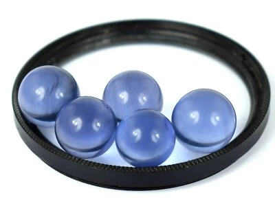 Investment Grade 80 Ct/5 Pcs Round Blue Tanzanite Gemstone Ball Lot AD581 - Image 1 of 4