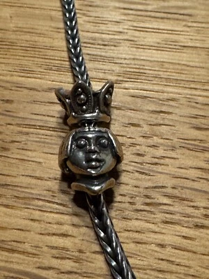Trollbeads retired Little Princess silver double bead - Bild 1 von 4