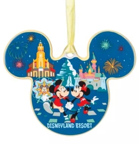 Disneyland Resort Ornamento Jugar en el Parque Mickey & Minnie Mouse Orejas Castillo - Imagen 1 de 3