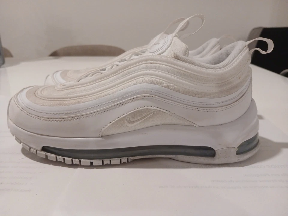 Nike Niños Air Max 97 921522-104 Blanco Zapatos Informales Tenis Talla 3Y Foto 1 de 4