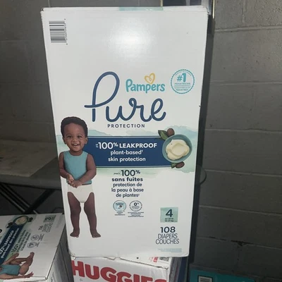 帮宝适 Pure Protection 尿布 巨大包装 - 尺寸 4 - 108 克拉 — 第 1/2 张图片
