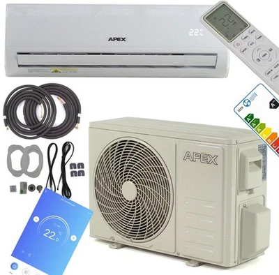 APEX Split Klimaanlage Klimagerät 4 in 1 12000 BTU WiFi 5m Kupferleitung 3,4kW 56189