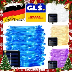 Manguera de luz solar 5-10m exterior LED impermeable cadena de luces color 8 modos IP65 - Imagen 1 de 25
