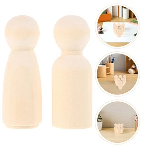 20 Pezzi Bambola in Legno per Bambini Statuine Vuote Picchetto Decorativo Figure - Foto 1 di 12