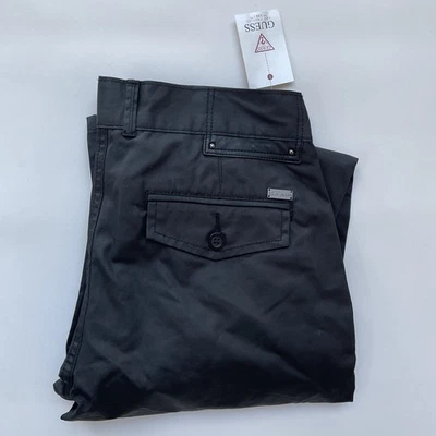 Jeans negros rectos ajustados G By Guess acabado recubierto talla 28 Foto 1 de 4