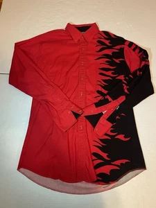 Brooks & Dunn Panhandle Slim Large Shirt Flames USA Western Vintage Country - Picture 1 of 7