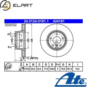 2x BRAKE DISC 24.0124-0181.1 FOR BMW 5/E60/E61 N53B30A 3.0L N52B25A/BE/BA 2.5L - Picture 1 of 7
