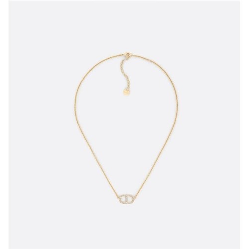 Collana Dior Petit CD finitura oro metallo tono argento cristallo 133105606
