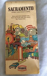 TEXACO Sacramento, California Street And Vicinity Maps 1973 Edition - Bild 1 von 6