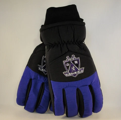 Los Angeles Kings NHL Mens Thinsulate Winter Ski Gloves Size L/XL Black Purple Cover