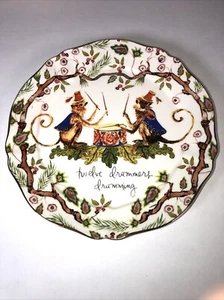 Anthropologie 2020 12 giorni di Natale dodici batteristi piatto batteria nuovo - Foto 1 di 4