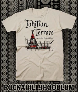 Retro Tiki Art Tee T-Shirt Baumwolle Bar Becher Restaurant Tahiti Terrasse CA - Bild 1 von 7