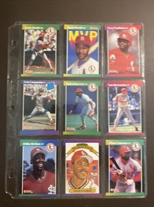 1989 Donruss St. Louis Cardinals Team ( Ozzie Smith,Willie McGee, Carpenter RC)