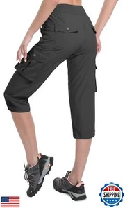 Pantalones de Senderismo Capris Carga Para Mujer Ligeros Secado Rápido Verano Viaje Atletismo - Imagen 1 de 5