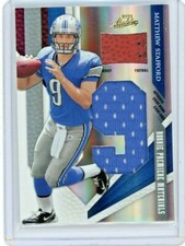 Matthew Stafford 2009 RPM Premiere Materials Rookie SP 88/99 Jersey RC Card #201