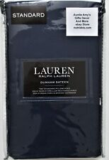 Ralph Lauren 2 Standard Dunham Sateen Pillowcases Cadet Blue 300tc Retail