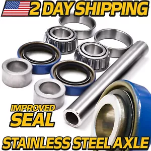 Improved Axle & Bearing Kit for Scag 43583 482621 482622 43584 - 304SS UPGRADE - Picture 1 of 8