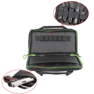 Pistol Soft Padded Rug Case Hand Gun Storage with Zippered Pouch Bag Pocket 10" - Picture 1 of 7
