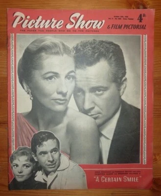 PICTURE SHOW Vol 71 No 1855 18TH OCT 1958 JOAN FONTAINE RASSANO BRAZZI COVER - Image 1 of 4