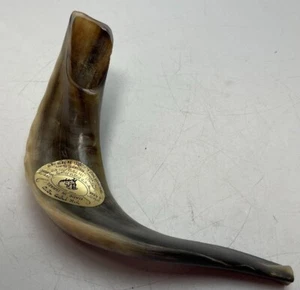 Shofar Ram's Horn 9-10" A'RBAK BAR-SHESHET Jerusalem Israel Vintage Authenitic - Picture 1 of 6