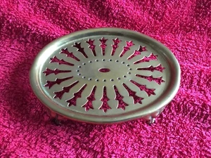 Jugendstil ovaler Messing Wasserkocher/Teekanne Untersetzer Joseph Sankey Rd 388047 um 1902 - Bild 1 von 9