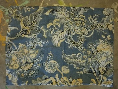 Falsa estándar de lino Pottery Barn "Dark Blue Palampore" Foto 1 de 4