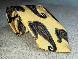 VINTAGE STERLING & HUNT GOLD MULTI PAISLEY IN 100 % SEIDE KRAWATTE RN69821 - Bild 1 von 11