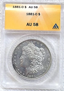 1881 O Morgan $1 Silver Dollar ANACS AU58 - GREAT EYE APPEAL - Picture 1 of 2