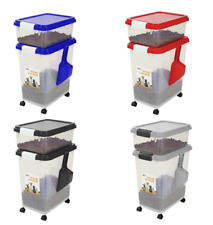 3 Piece Airtight Pet Food Storage Containers Plastic Animals Pets Dog Cat Birds