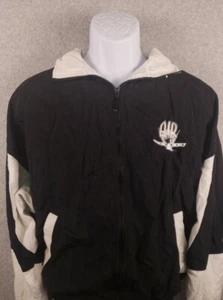 Vintage Nike Air Jordan Mens Jacket Windbreaker Retro Medium Black White - Picture 1 of 15