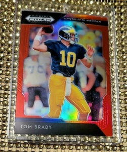 Panini Prizm Draft Picks 2019 Tom Brady rojo 🙂 refractor #94 versión roja rara - Imagen 1 de 5