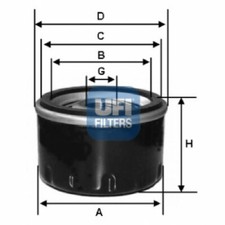 Oil filter UFI 23,149.00 for Ducati 1000 Sportclassic Gt 1987-1991