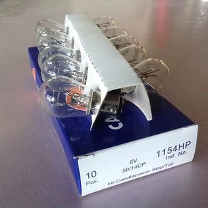 1154HP 6 V voltios luz de freno trasero bombillas CAJA de 10 ENVÍO GRATUITO 1154 De colección - Imagen 1 de 1