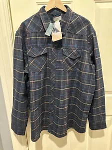 LL Bean Overland Performance kariertes Flanellhemd Druckknopf Herren XXL Ellenbogenaufnäher neu mit Etikett - Bild 1 von 7