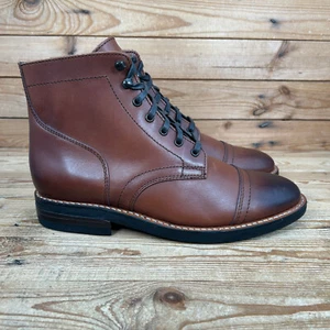Thursday Boots Mens Size UK 7 Captain Brown Leather Lace Up Combat Dress Shoes - Picture 1 of 14