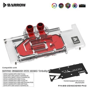 Barrow GPU Water Block For Zotac RTX 3080 3080Ti 3090 Trinity AMP Holo X Gaming - Picture 1 of 12