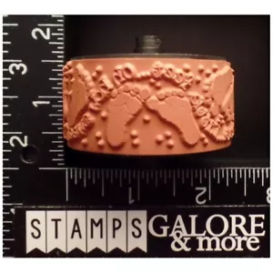 Stampin' Up! Timbri in gomma ruota intorno regolari PIEDI DOLCI BAMBINO #C1B - Foto 1 di 2